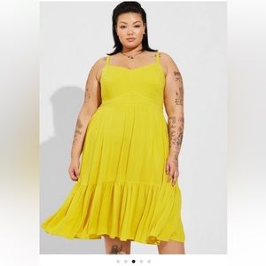 Midi Rayon tiered dress